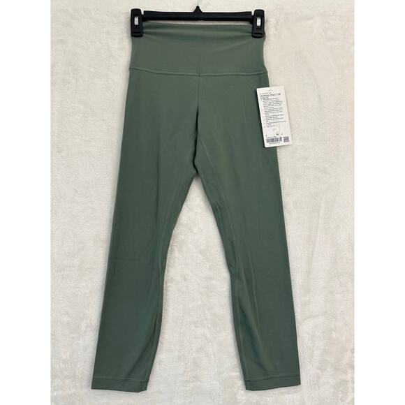 NWT Lululemon Align HR Crop Pants 4 Green 23" Inseam Activewear - Picture 1 of 4